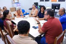 Reuniões com servidores e alunos, marcaram a visita do reitor Clay Anderson Nunes Chagas, ao campus XlV do Moju. Foto: Sidney Oliveira/Ascom Uepa.