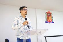 Em cumprimento de agenda, Clay Anderson Nunes Chagas, reitor a Uepa visita e reúne com servidores do campus VXl de Barcarena. Durante a agenda, o reitor ainda participou de entrega de jaleco a alunos do curso de química. Foto: Sidney Oliveira/Ascom Uepa.