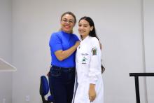 Em cumprimento de agenda, Clay Anderson Nunes Chagas, reitor a Uepa visita e reúne com servidores do campus VXl de Barcarena. Durante a agenda, o reitor ainda participou de entrega de jaleco a alunos do curso de química. Foto: Sidney Oliveira/Ascom Uepa.