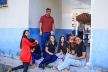 Em cumprimento de agenda, Clay Anderson Nunes Chagas, reitor a Uepa visita e reúne com servidores do campus VXl de Barcarena. Durante a agenda, o reitor ainda participou de entrega de jaleco a alunos do curso de química. Foto: Sidney Oliveira/Ascom Uepa.