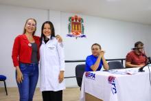 Em cumprimento de agenda, Clay Anderson Nunes Chagas, reitor a Uepa visita e reúne com servidores do campus VXl de Barcarena. Durante a agenda, o reitor ainda participou de entrega de jaleco a alunos do curso de química. Foto: Sidney Oliveira/Ascom Uepa.