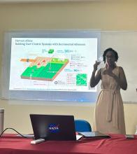O Programa de Pós-Graduação em Geografia da Universidade do Estado do Pará (Uepa) recebeu a professora Catherine Nakalembe, pesquisadora da Universidade de Maryland e da NASA, para uma palestra sobre "Métodos de Mapeamento de Cultivos Agrícolas Utilizando Google Earth Engine (GEE)".