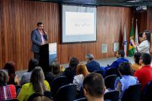Cerimônia de assinatura do acordo entre Uepa e Hemopa. Na foto, o magnífico reitor, Clay Chagas. Foto/ Ascom Uepa.