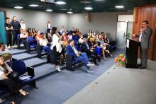 Cerimônia de assinatura do acordo entre Uepa e Hemopa. Na foto, o magnífico reitor, Clay Chagas. Foto/ Ascom Uepa.