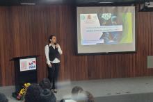 Cerimônia de assinatura do acordo entre Uepa e Hemopa. Na foto, Prof.ª Amanda Sabbá – Programa de Pós-Graduação em Cirurgia e Pesquisa Experimental (PPGCIPE) Foto: Foto: Felipe Borges /Ascom Hemopa