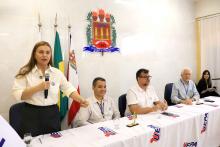 Celebração em comemoração aos 15 anos de existência do Campus XX de Castanhal. Na foto, a vice-prefeita e egressa da Uepa, Dra Mylene Costa. Foto: Sidney Oliveira/Ascom Uepa.