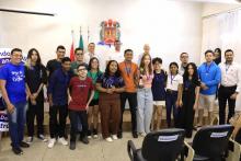 Celebração em comemoração aos 15 anos de existência do Campus XX de Castanhal. Na foto, alunos são homenageados. Foto: Sidney Oliveira/Ascom Uepa.