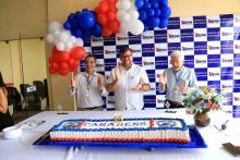 Celebração em comemoração aos 15 anos de existência do Campus XX de Castanhal. Na foto, o reitor Clay Chagas, Adriano Calandrini, Coordenador do Campus de Castanhal e o professor, ex-reitor, Rubens Cardoso. Foto: Sidney Oliveira/Ascom Uepa.