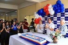 Celebração em comemoração aos 15 anos de existência do Campus XX de Castanhal. Na foto, o reitor Clay Chagas, Adriano Calandrini, Coordenador do Campus de Castanhal e o professor, ex-reitor, Rubens Cardoso. Foto: Sidney Oliveira/Ascom Uepa.