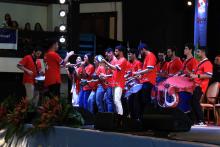 Apresentação da bateria Búfalos da Medicina. Foto: Sidney Oliveira/Ascom Uepa.