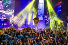 Apresentação do cantor Pinduca. Foto: Sidney Oliveira/Ascom Uepa.