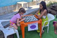 A brinquedoteca Joana D’arc promoveu atividades lúdicas gratuitas para crianças, jovens, e até para adultos e idosos da comunidade. 