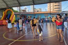 A brinquedoteca Joana D’arc promoveu atividades lúdicas gratuitas para crianças, jovens, e até para adultos e idosos da comunidade. 