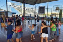 A brinquedoteca Joana D’arc promoveu atividades lúdicas gratuitas para crianças, jovens, e até para adultos e idosos da comunidade. 