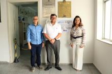 Na tarde da terça - feira, 14, o reitor Clay Chagas e a vice-reitora, Ilma Pastana, entregaram equipamentos na Escola de Enfermagem Magalhães Barata. Após a entrega, se reuniram com alunos e professores do campus lV para tratar de assuntos inerentes à pós - graduação. Foto: Sidney Oliveira/Ascom Uepa