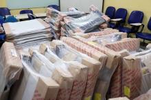 Equipamentos foram entregues no Centro de Ciências Sociais e Educação, na tarde desta sexta-feira, 11. Foto: Sidney Oliveira/Ascom Uepa.