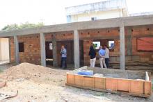 Em visita ao campus de  Marabá para companhar a construção do bloco 5, reunir com a coordenação do Campus e servidores, o reitor Clay Chagas também participou do acolhimento  aos alunos de Biomedicina. Foto: Sidney Oliveira/Ascom Uepa
