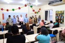 Na tarde desta Quarta-feira, 08,  iniciou a confecção de lanternas de bênção, onde desejos de Ano Novo são inscritos e enviados aos céus. É uma das atividades alusivas ao ano novo chinês. Foto: Sidney Oliveira/Ascom Uepa.