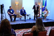 Na manhã desta quinta - feira, 27, foi realizada a abertura da ll Fórum de Educação à Distância: Metodologia, Recurso e Prática. Na foto, o Pró-Reitor de Graduação, Ednaldo Apóstolo. Foto: Sidney Oliveira/Ascom Uepa.