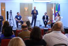 Na manhã desta quinta - feira, 27, foi realizada a abertura da ll Fórum de Educação à Distância: Metodologia, Recurso e Prática. Na foto, o reitor em exercício Carlos Capela. Foto: Sidney Oliveira/Ascom Uepa.