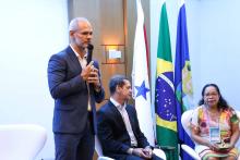 Na manhã desta quinta - feira, 27, foi realizada a abertura da ll Fórum de Educação à Distância: Metodologia, Recurso e Prática. Na foto, o reitor em exercício Carlos Capela. Foto: Sidney Oliveira/Ascom Uepa.