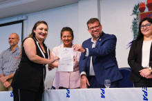 Na terça-feira, 9, foi realizada as cerimônias de posse e recondução de cargo dos chefes de departamento e coordenadores de curso dos Centros de Ciências Sociais e Educação (CCSE), Centro de Ciências Biológicas e da Saúde (CCBS) e Centro de Ciências Naturais e Tecnologia (CCNT).