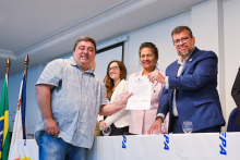 Na terça-feira, 9, foi realizada as cerimônias de posse e recondução de cargo dos chefes de departamento e coordenadores de curso dos Centros de Ciências Sociais e Educação (CCSE), Centro de Ciências Biológicas e da Saúde (CCBS) e Centro de Ciências Naturais e Tecnologia (CCNT).