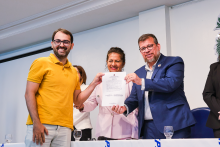 Na terça-feira, 9, foi realizada as cerimônias de posse e recondução de cargo dos chefes de departamento e coordenadores de curso dos Centros de Ciências Sociais e Educação (CCSE), Centro de Ciências Biológicas e da Saúde (CCBS) e Centro de Ciências Naturais e Tecnologia (CCNT).