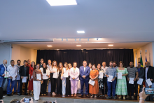 Na terça-feira, 9, foi realizada as cerimônias de posse e recondução de cargo dos chefes de departamento e coordenadores de curso dos Centros de Ciências Sociais e Educação (CCSE), Centro de Ciências Biológicas e da Saúde (CCBS) e Centro de Ciências Naturais e Tecnologia (CCNT).