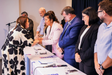 Na terça-feira, 9, foi realizada as cerimônias de posse e recondução de cargo dos chefes de departamento e coordenadores de curso dos Centros de Ciências Sociais e Educação (CCSE), Centro de Ciências Biológicas e da Saúde (CCBS) e Centro de Ciências Naturais e Tecnologia (CCNT).