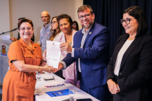 Na terça-feira, 9, foi realizada as cerimônias de posse e recondução de cargo dos chefes de departamento e coordenadores de curso dos Centros de Ciências Sociais e Educação (CCSE), Centro de Ciências Biológicas e da Saúde (CCBS) e Centro de Ciências Naturais e Tecnologia (CCNT).