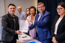 Na terça-feira, 9, foi realizada as cerimônias de posse e recondução de cargo dos chefes de departamento e coordenadores de curso dos Centros de Ciências Sociais e Educação (CCSE), Centro de Ciências Biológicas e da Saúde (CCBS) e Centro de Ciências Naturais e Tecnologia (CCNT).