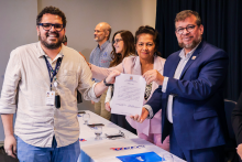 Na terça-feira, 9, foi realizada as cerimônias de posse e recondução de cargo dos chefes de departamento e coordenadores de curso dos Centros de Ciências Sociais e Educação (CCSE), Centro de Ciências Biológicas e da Saúde (CCBS) e Centro de Ciências Naturais e Tecnologia (CCNT).
