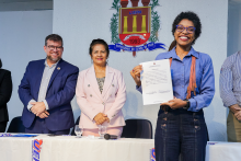Na terça-feira, 9, foi realizada as cerimônias de posse e recondução de cargo dos chefes de departamento e coordenadores de curso dos Centros de Ciências Sociais e Educação (CCSE), Centro de Ciências Biológicas e da Saúde (CCBS) e Centro de Ciências Naturais e Tecnologia (CCNT).