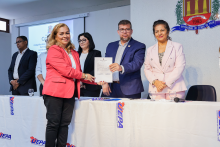 Na terça-feira, 9, foi realizada as cerimônias de posse e recondução de cargo dos chefes de departamento e coordenadores de curso dos Centros de Ciências Sociais e Educação (CCSE), Centro de Ciências Biológicas e da Saúde (CCBS) e Centro de Ciências Naturais e Tecnologia (CCNT).