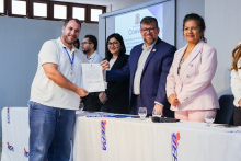 Na terça-feira, 9, foi realizada as cerimônias de posse e recondução de cargo dos chefes de departamento e coordenadores de curso dos Centros de Ciências Sociais e Educação (CCSE), Centro de Ciências Biológicas e da Saúde (CCBS) e Centro de Ciências Naturais e Tecnologia (CCNT).