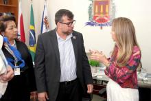 A reitoria da uepa, por meio do reitor Clay Chagas e a vice-reitora, Ilma Pastava, recebe a visita do Embaixador da Itália, Alessandro Cortese, Rosângela Maiorana (Vice-Cônsul Honorária da Itália no Pará) e Benedetto Reitano (Cônsul da Itália em Brasilia), na manhã desta sexta-feira (20). Foto: Sidney Oliveira/Ascom Uepa.