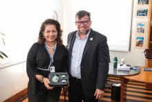 A reitoria da uepa, por meio do reitor Clay Chagas e a vice-reitora, Ilma Pastava, recebe a visita do Embaixador da Itália, Alessandro Cortese, Rosângela Maiorana (Vice-Cônsul Honorária da Itália no Pará) e Benedetto Reitano (Cônsul da Itália em Brasilia), na manhã desta sexta-feira (20). Foto: Sidney Oliveira/Ascom Uepa.