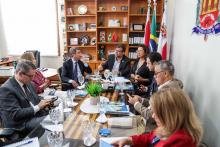A reitoria da uepa, por meio do reitor Clay Chagas e a vice-reitora, Ilma Pastava, recebe a visita do Embaixador da Itália, Alessandro Cortese, Rosângela Maiorana (Vice-Cônsul Honorária da Itália no Pará) e Benedetto Reitano (Cônsul da Itália em Brasilia), na manhã desta sexta-feira (20). Foto: Sidney Oliveira/Ascom Uepa.
