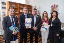 A reitoria da uepa, por meio do reitor Clay Chagas e a vice-reitora, Ilma Pastava, recebe a visita do Embaixador da Itália, Alessandro Cortese, Rosângela Maiorana (Vice-Cônsul Honorária da Itália no Pará) e Benedetto Reitano (Cônsul da Itália em Brasilia), na manhã desta sexta-feira (20). Foto: Sidney Oliveira/Ascom Uepa.