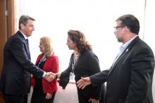 A reitoria da uepa, por meio do reitor Clay Chagas e a vice-reitora, Ilma Pastava, recebe a visita do Embaixador da Itália, Alessandro Cortese, Rosângela Maiorana (Vice-Cônsul Honorária da Itália no Pará) e Benedetto Reitano (Cônsul da Itália em Brasilia), na manhã desta sexta-feira (20). Foto: Sidney Oliveira/Ascom Uepa.