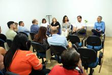Na tarde da terça - feira, 14, o reitor Clay Chagas e a vice-reitora, Ilma Pastana, entregaram equipamentos na Escola de Enfermagem Magalhães Barata. Após a entrega, se reuniram com alunos e professores do campus lV para tratar de assuntos inerentes à pós - graduação. Foto: Sidney Oliveira/Ascom Uepa